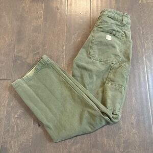 Aritzia Tna Workwear Pant Women 00 Olive Green Utility Carpenter Wide Leg Baggy